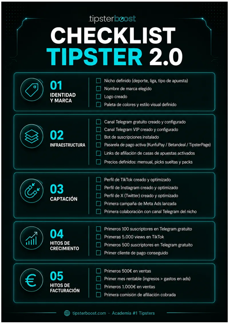 Checklist · Tipster 2.0